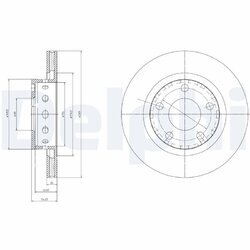 Brzdový kotúč DELPHI BG4057