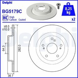 Brzdový kotúč DELPHI BG5179C