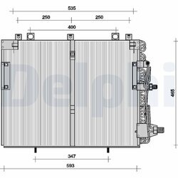 Kondenzátor klimatizácie DELPHI TSP0225036