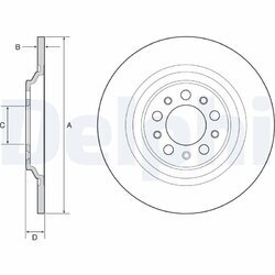 Brzdový kotúč DELPHI BG4961C