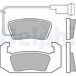 Sada brzdových platničiek kotúčovej brzdy DELPHI LP143