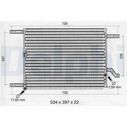 Kondenzátor klimatizácie DELPHI TSP0225231