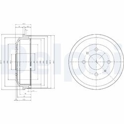 Brzdový bubon DELPHI BF519