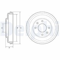 Brzdový bubon DELPHI BF598