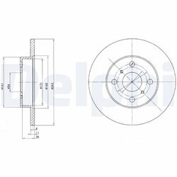 Brzdový kotúč DELPHI BG2256
