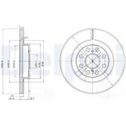 Brzdový kotúč DELPHI BG3825