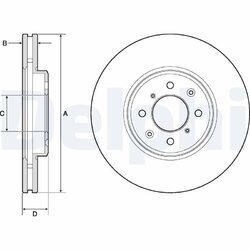 Brzdový kotúč DELPHI BG3970