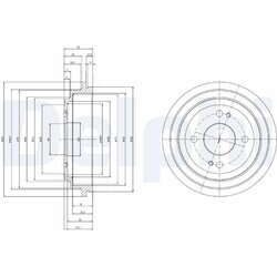 Brzdový bubon DELPHI BF516