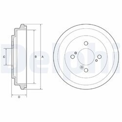 Brzdový bubon DELPHI BF596