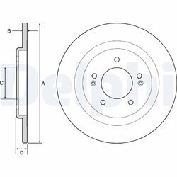 Brzdový kotúč DELPHI BG4563C