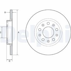 Brzdový kotúč DELPHI BG4960C