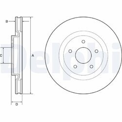 Brzdový kotúč DELPHI BG9195C