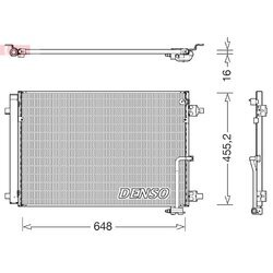 Kondenzátor klimatizácie DENSO DCN02045