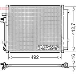 Kondenzátor klimatizácie DENSO DCN43015