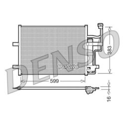 Kondenzátor klimatizácie DENSO DCN44003