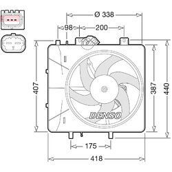 Ventilátor chladenia motora DENSO DER07010