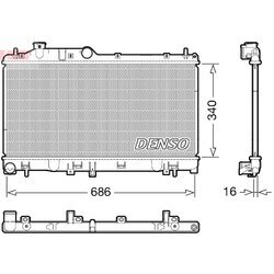 Chladič motora DENSO DRM36025