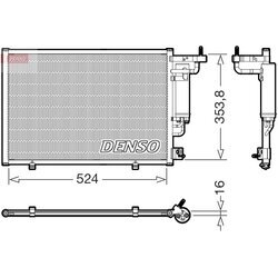 Kondenzátor klimatizácie DENSO DCN10059