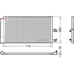 Kondenzátor klimatizácie DENSO DCN33014