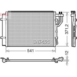 Kondenzátor klimatizácie DENSO DCN43010