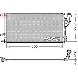 Kondenzátor klimatizácie DENSO DCN43011