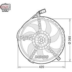 Ventilátor chladenia motora DENSO DER05010