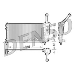 Chladič motora DENSO DRM13011