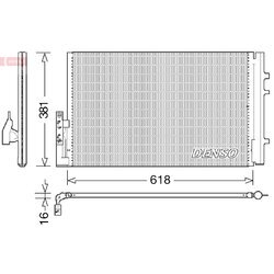 Kondenzátor klimatizácie DENSO DCN05014