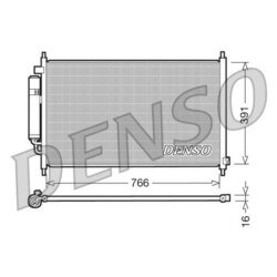 Kondenzátor klimatizácie DENSO DCN40005