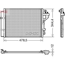 Kondenzátor klimatizácie DENSO DCN43006