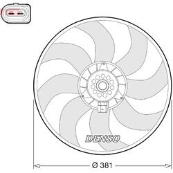 Ventilátor chladenia motora DENSO DER02006