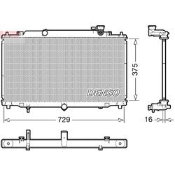 Chladič motora DENSO DRM44048