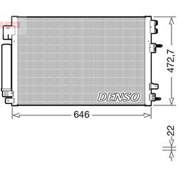 Kondenzátor klimatizácie DENSO DCN13021