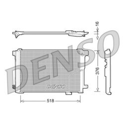 Kondenzátor klimatizácie DENSO DCN17005