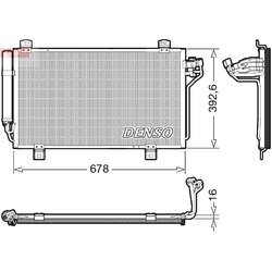 Kondenzátor klimatizácie DENSO DCN44015