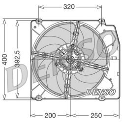 Ventilátor chladenia motora DENSO DER01005