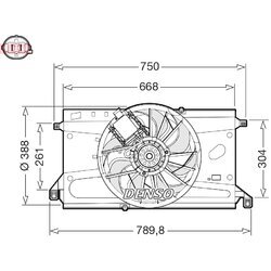 Ventilátor chladenia motora DENSO DER10011