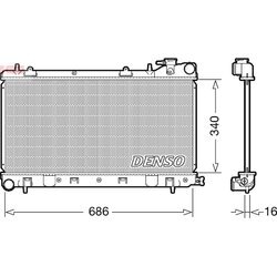 Chladič motora DENSO DRM36017