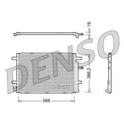 Kondenzátor klimatizácie DENSO DCN02019