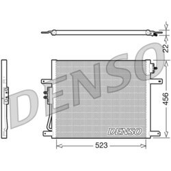 Kondenzátor klimatizácie DENSO DCN06008
