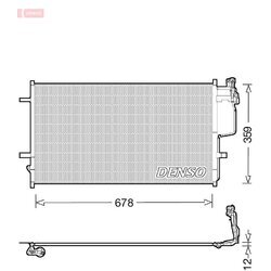 Kondenzátor klimatizácie DENSO DCN44010