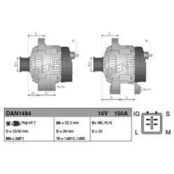 Alternátor DENSO DAN1484