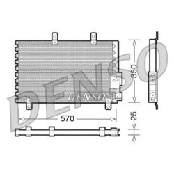 Kondenzátor klimatizácie DENSO DCN01001