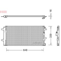 Kondenzátor klimatizácie DENSO DCN02043