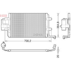 Kondenzátor klimatizácie DENSO DCN32021