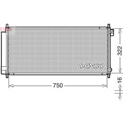 Kondenzátor klimatizácie DENSO DCN40017