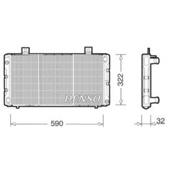 Chladič motora DENSO DRM25003 - obr. 1