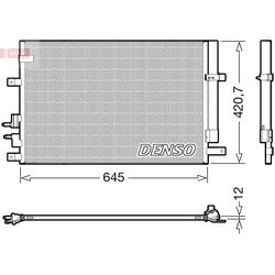 Kondenzátor klimatizácie DENSO DCN01024