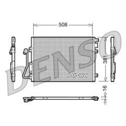 Kondenzátor klimatizácie DENSO DCN37001