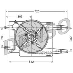 Ventilátor chladenia motora DENSO DER01017